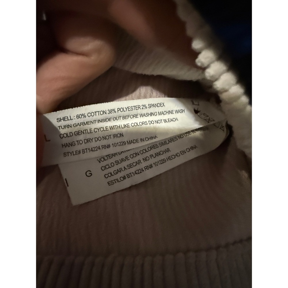 Reserve Fairfax Colorblock Cropped Corduroy Jacket Tan Beige BT14224 Large - Picture 4 of 4